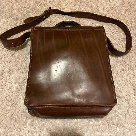 Original Ruitertassen brown leather crossbody briefcase satchel Bag - Picture 4 of 15